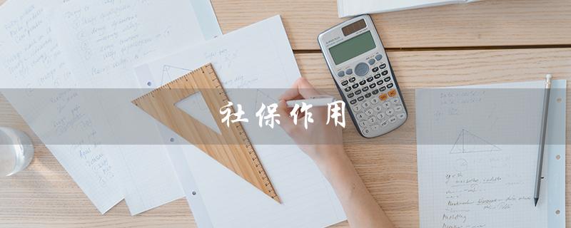 社保作用（社保有何作用）