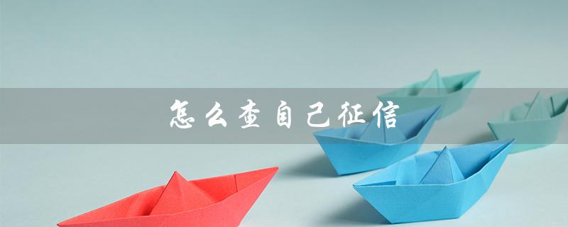 怎么查自己征信（自查征信方法）