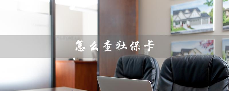 怎么查社保卡（社保卡余额查询方法）