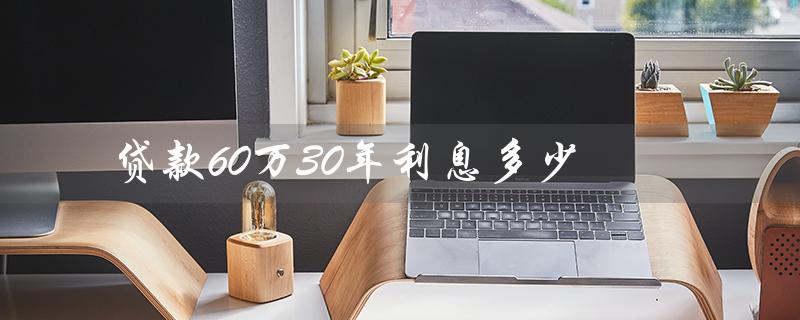 贷款60万30年利息多少（30年贷60万利息4.1月供多少）