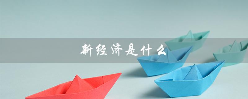 新经济是什么（美国的新经济是什么）