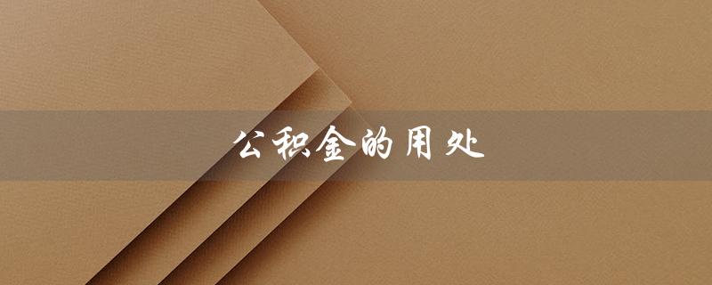 公积金的用处（主房公积金有何用处）