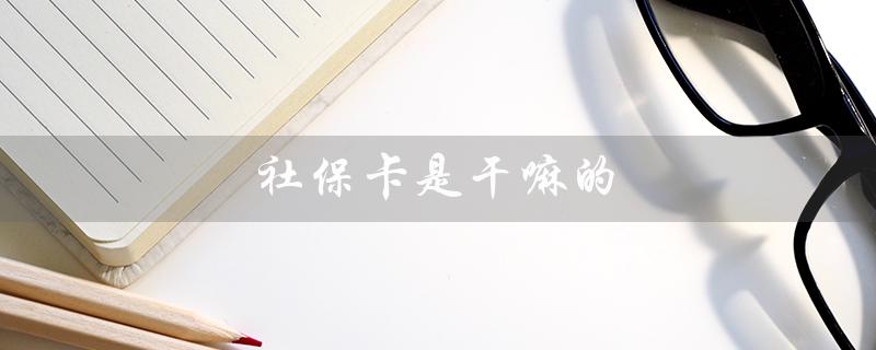 社保卡是干嘛的（电子社保卡有何作用）