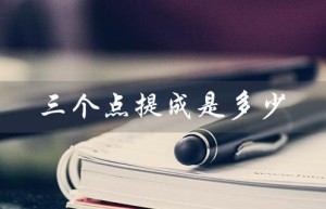 三个点提成是多少（三万三个点提成多少）